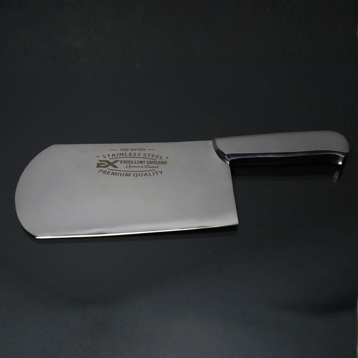 Excellent Cutlers & Knives Pro Cleaver In 1KG, Full Tang Stainless Steel Butcher Cleaver (12c27 Steel, Mirror Polish)