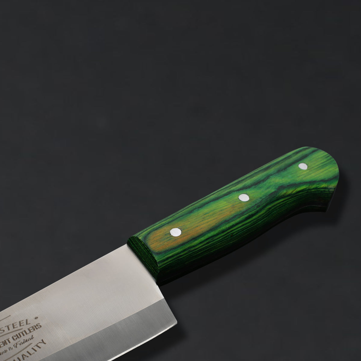 The Butcher's Crown - 8 Inch Blade Chef & Butchering Knife | J2 Stainless Steel Blade with Multi-Color Pakkawood Handle
