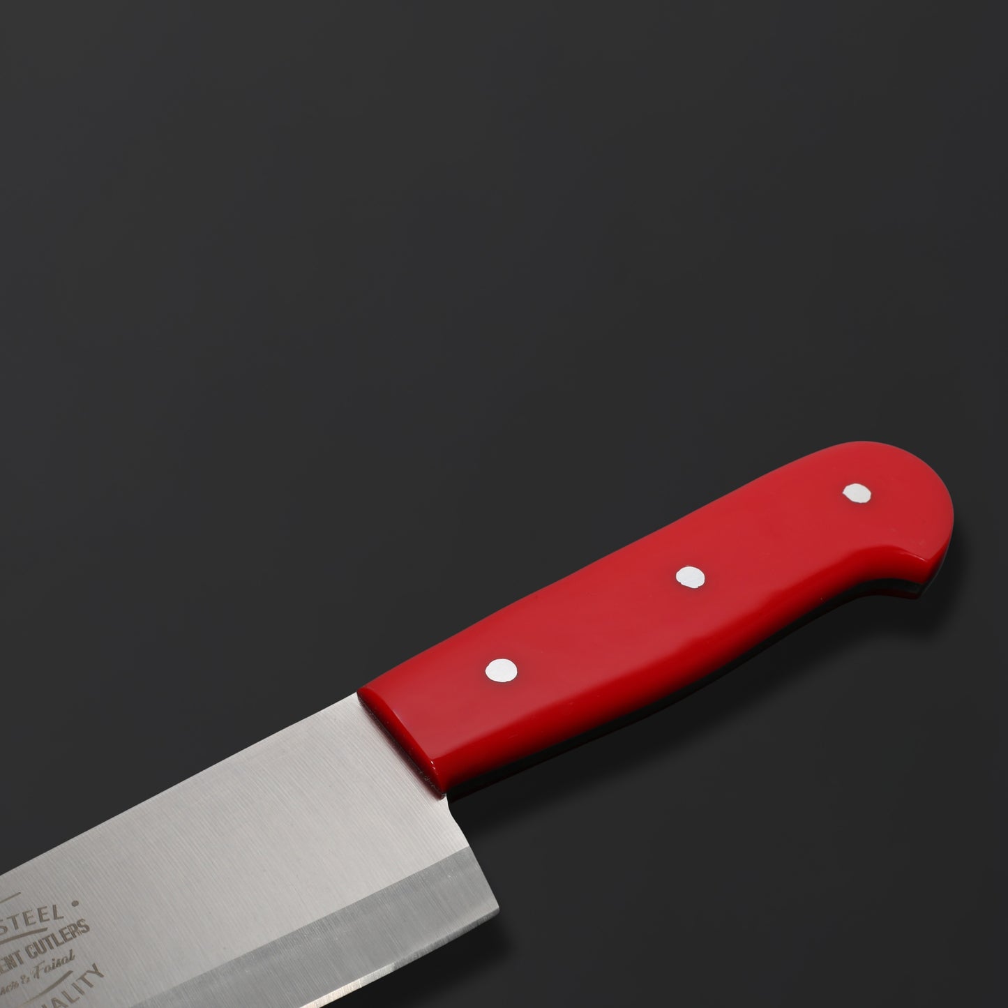 Premium 8" J2 Stainless Steel Chef & Butcher Knife – Hollow Grind Drop Point with Color Acrylic Handle