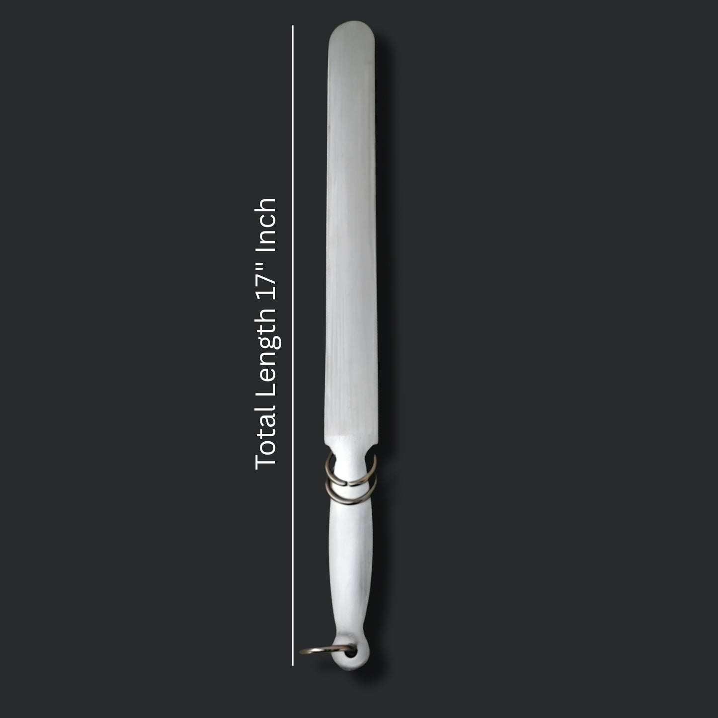 Professional 12-Inch German Knife Sharpening Steel | Flat Oval Blade with Fine Cut & Bare Handle for Butchers and Chefs