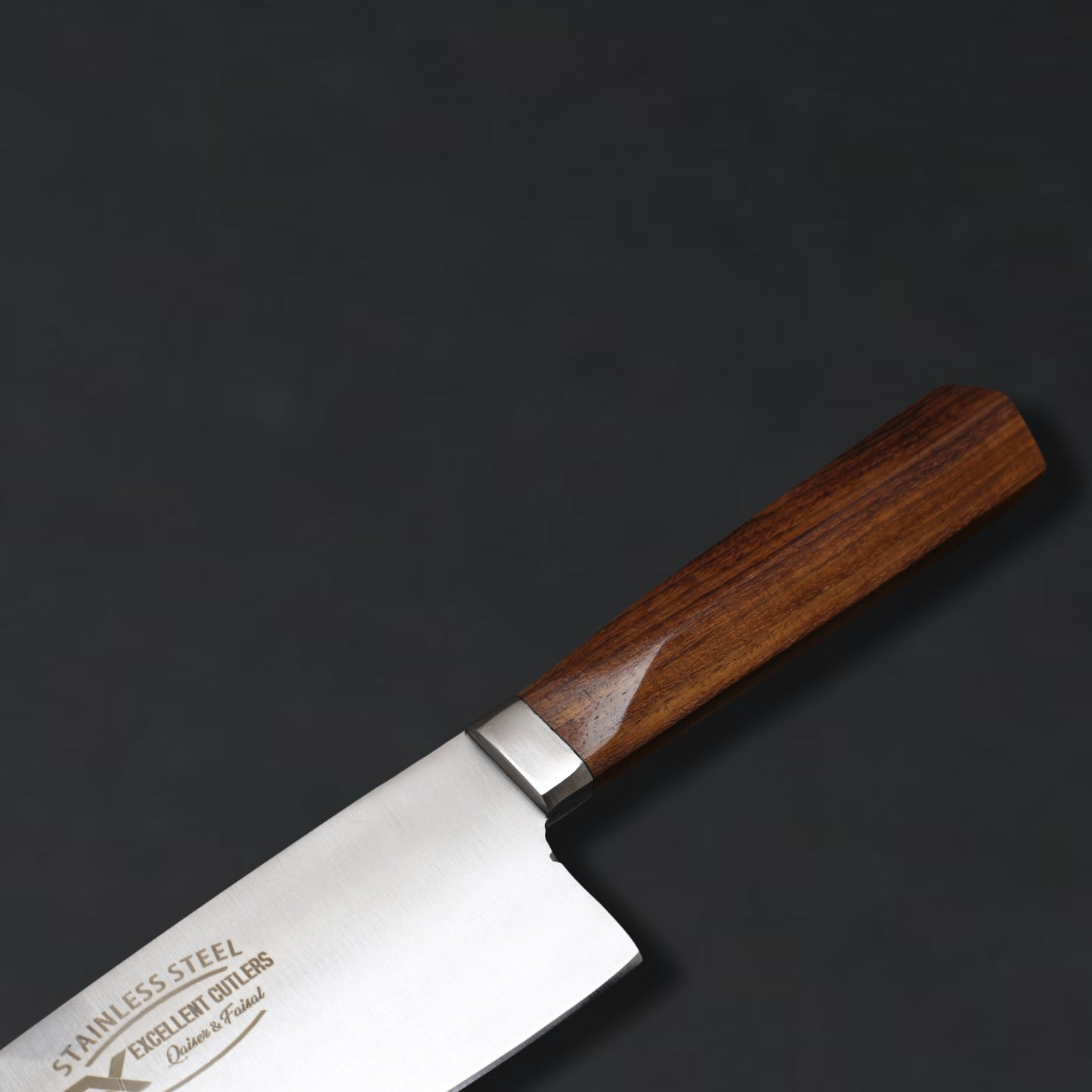 The Artisan 8-Inch Rosewood Series: J2 Stainless Steel Slaughter & Chef Knife by Excellent Cutlers