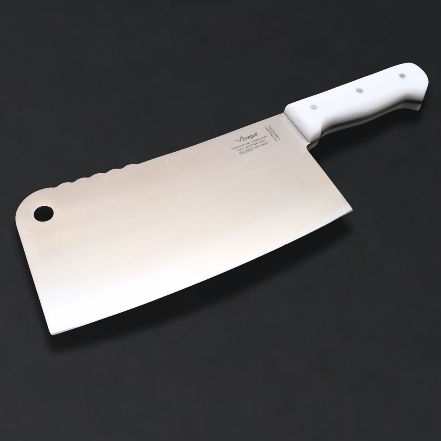 Seagull 1Pc Cleaver X40Cr14 Satinless Steel With Acrylic Handle (Total length 12.5 inches )