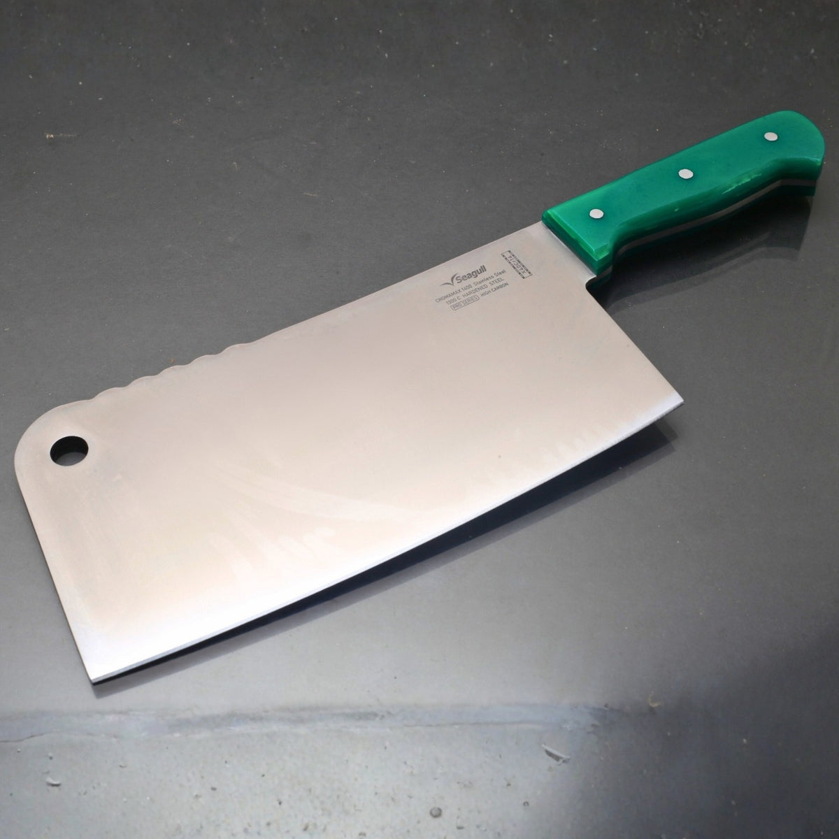 Seagull 1Pc Cleaver X40Cr14 Satinless Steel With Acrylic Handle (Total length 12.5 inches )