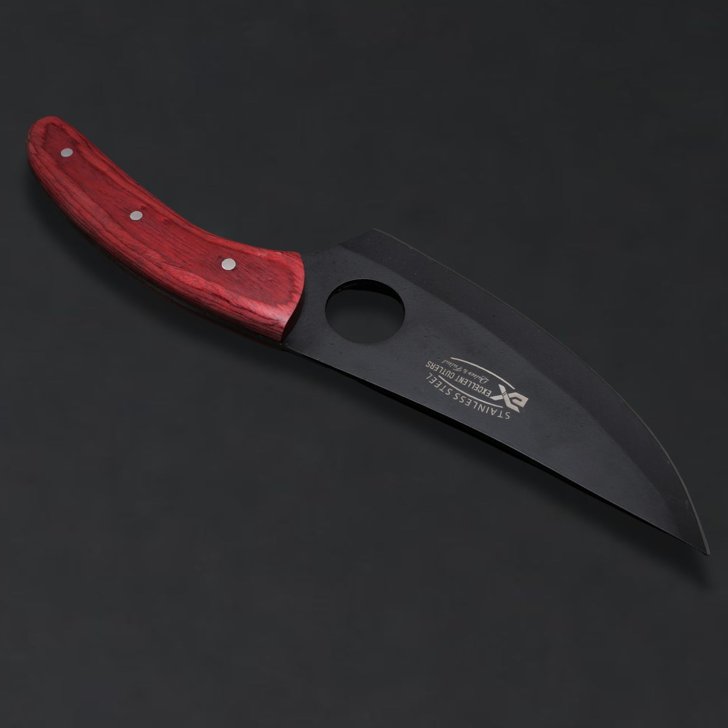 Excellent Cutlers 11" Husk Chef Knife – Powder Coated Blade & Pakkawood Handle