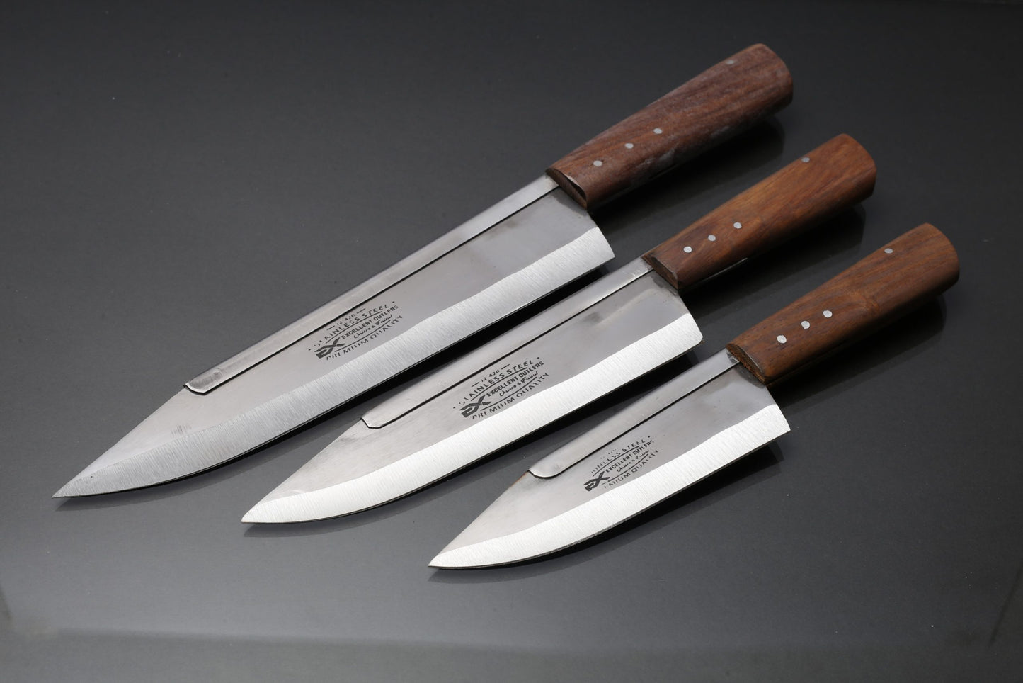 3Pcs Excellent  J2Steel Knives Set