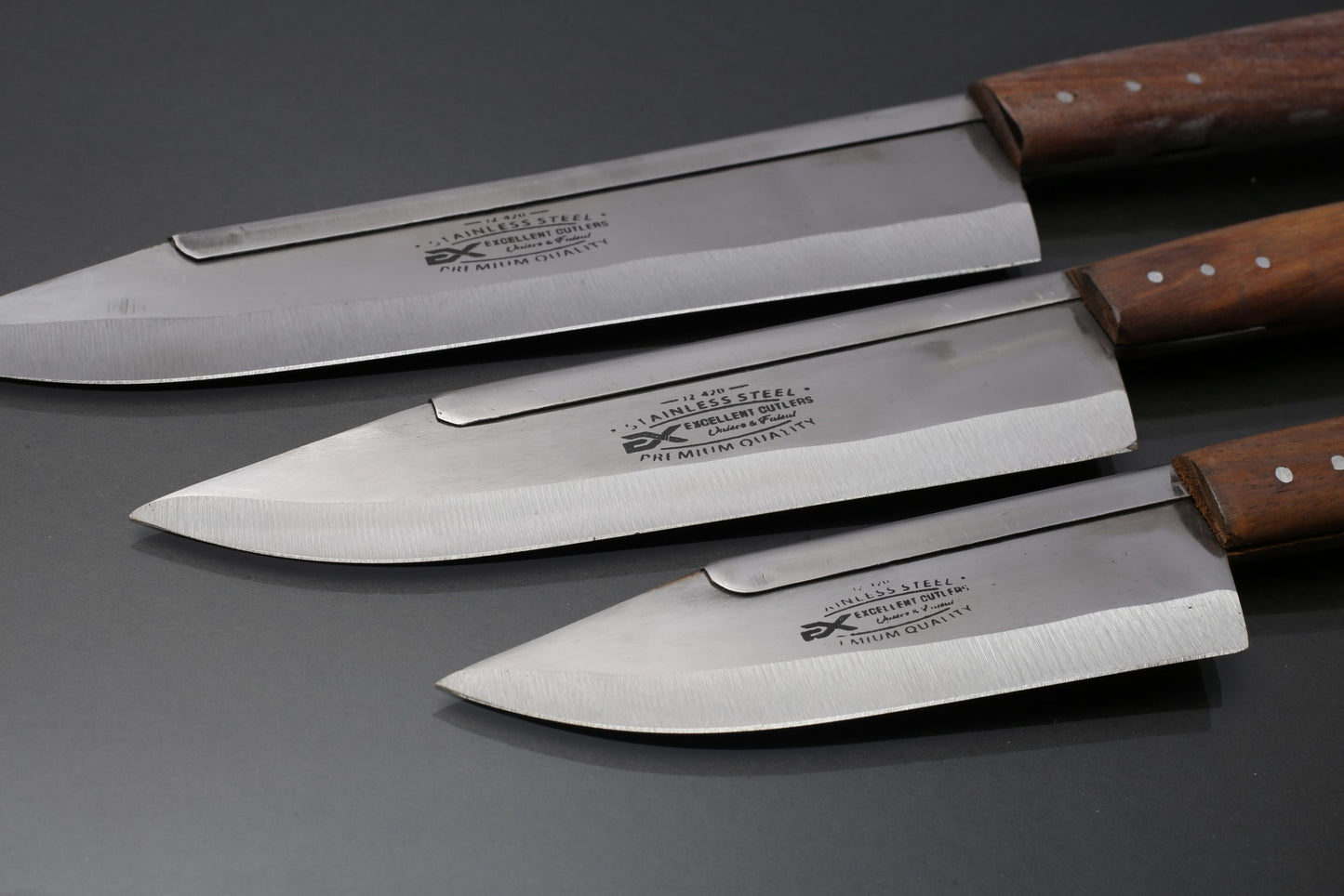 3Pcs Excellent  J2Steel Knives Set