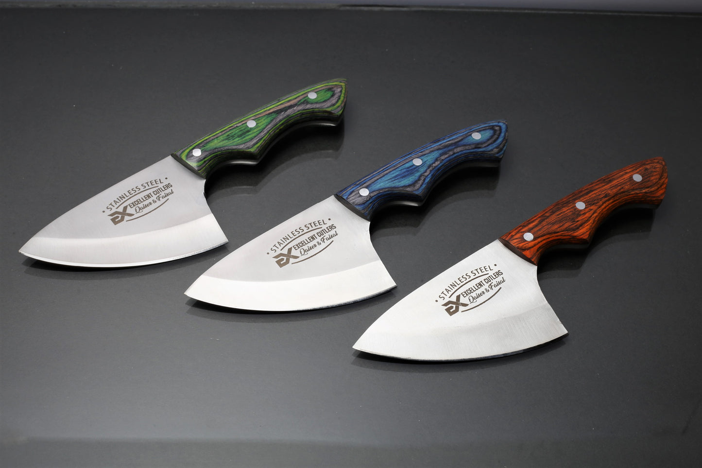 Scorpion Skinner Knife - Handcrafted Blade 4-Inch – 12C27 Stainless Steel & Multi-Color Wood Handle