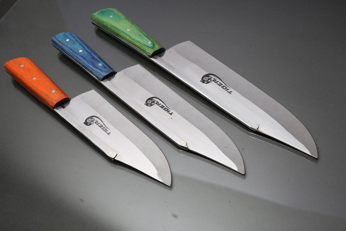3Pcs Tiger Stainless Steel Knives Set