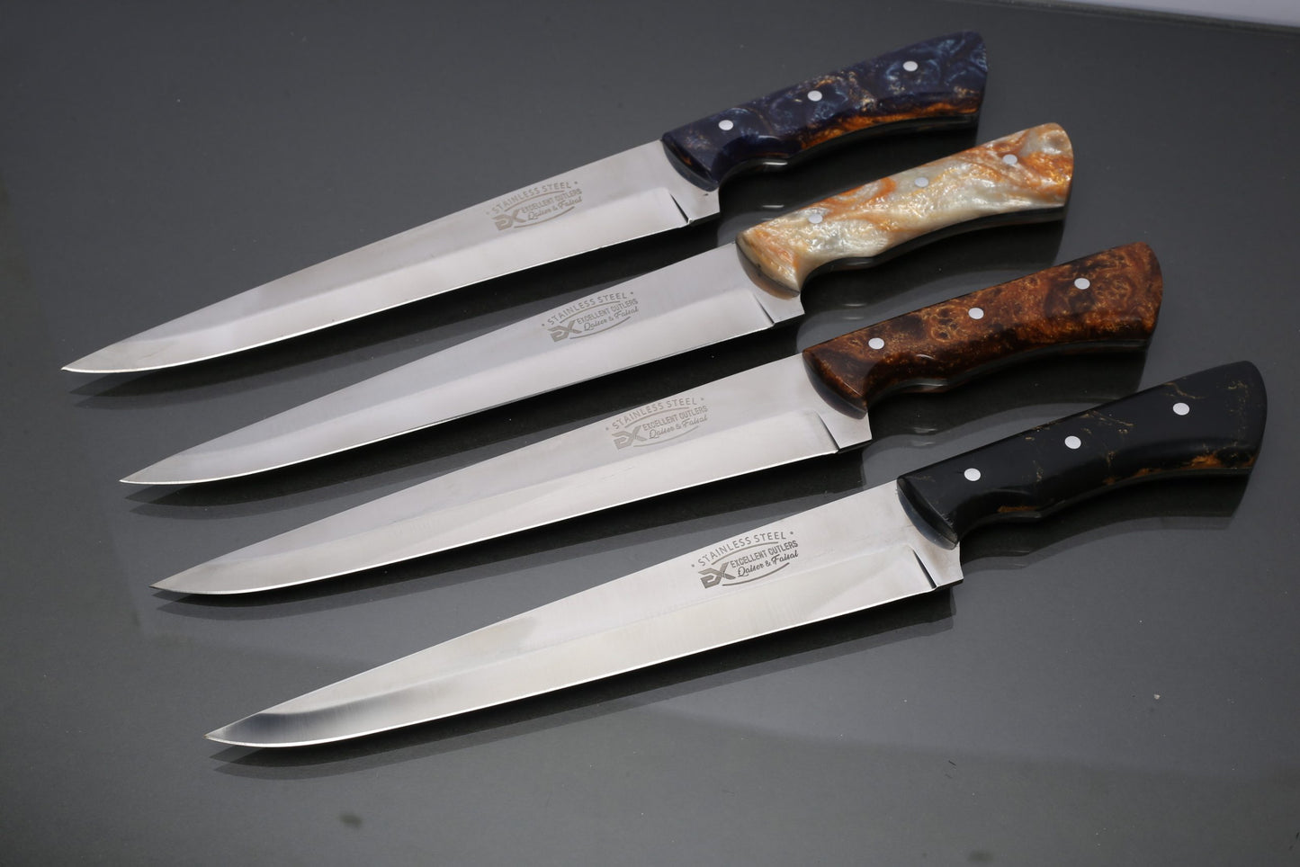 1pc Excellent New Premium Fillet Knife With Resin Handle / Blade 9 Inches