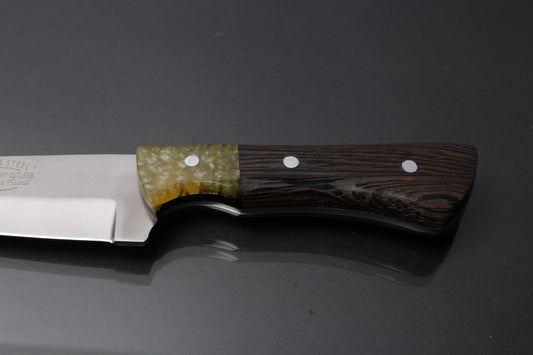 Excellent New Premium Fillet Knife With African Wenge Wood handle, Resin Finishing_ Blade length 9 Inches