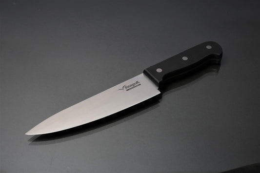 Professional 6-Inch Kitchen & Skinner Utility Knife – X40Cr14 Stainless Steel with Ergonomic Black Fibre Handle