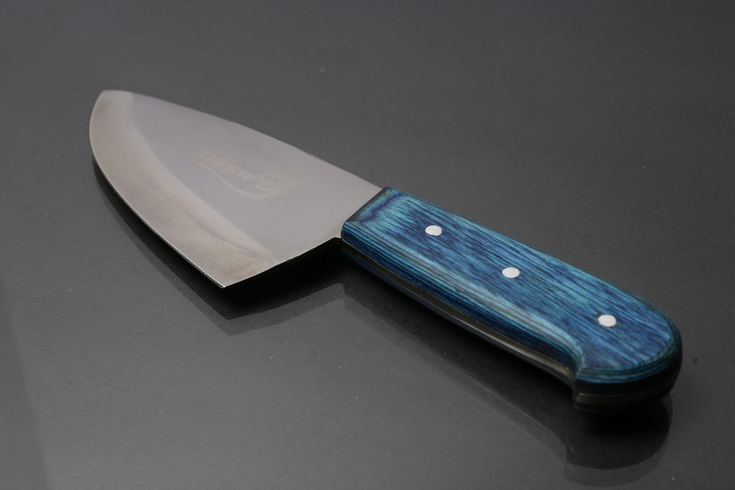 Tiger Skinner Knives ( 2pc set)– 6" & 5" Blade | Premium 12 Chrome Stainless Steel | Color Wood Handle