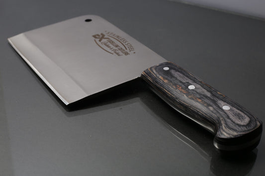 Excellent Kitchen Cleaver – Premium Quality 12Chrome Stainless Steel, Color Wood Handle  ( Weight 600 Gram )