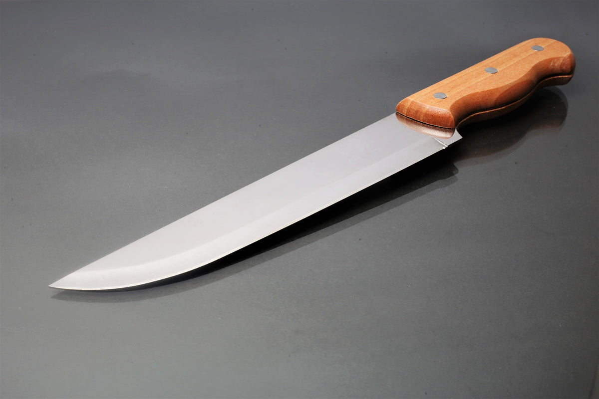 Feng & Feng 8-Inch Stainless Steel Blade Chef Knife – Ergonomic Wood-Grain Fiber Handle