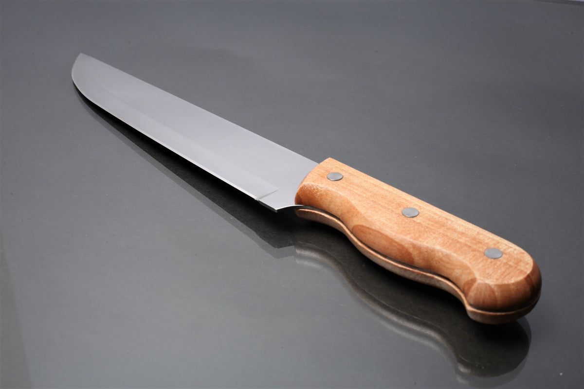 Feng & Feng 8-Inch Stainless Steel Blade Chef Knife – Ergonomic Wood-Grain Fiber Handle
