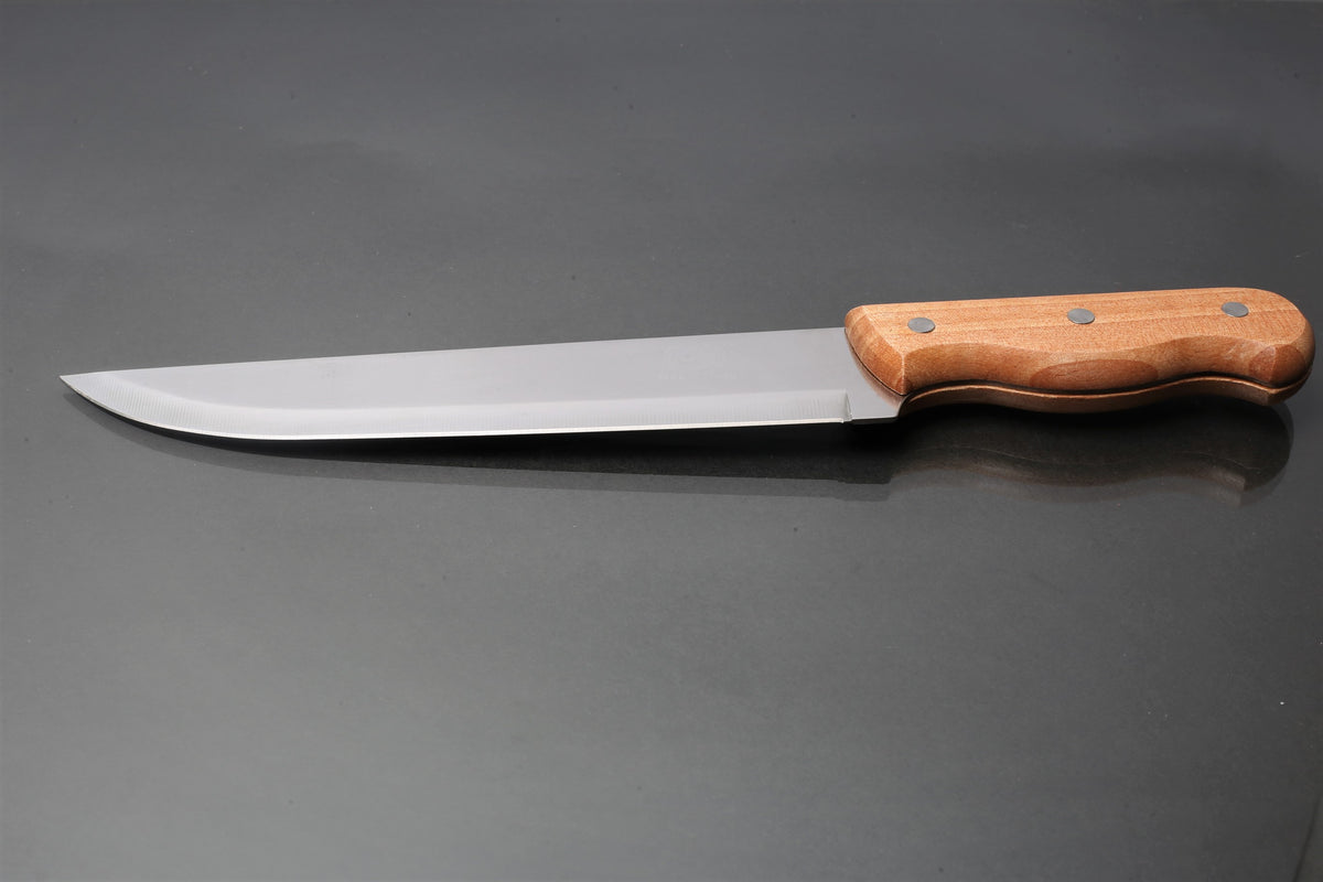 Feng & Feng 8-Inch Stainless Steel Blade Chef Knife – Ergonomic Wood-Grain Fiber Handle