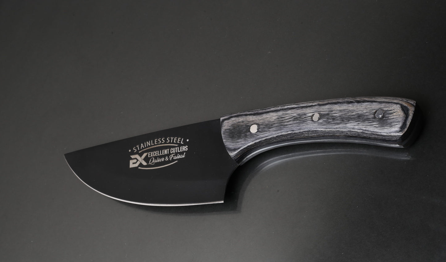 1Pc Excellent Skinner -  Blade High Carbon (1095) With Powder Coating , Handle Color Wood  | Total Length 11.5 inches |