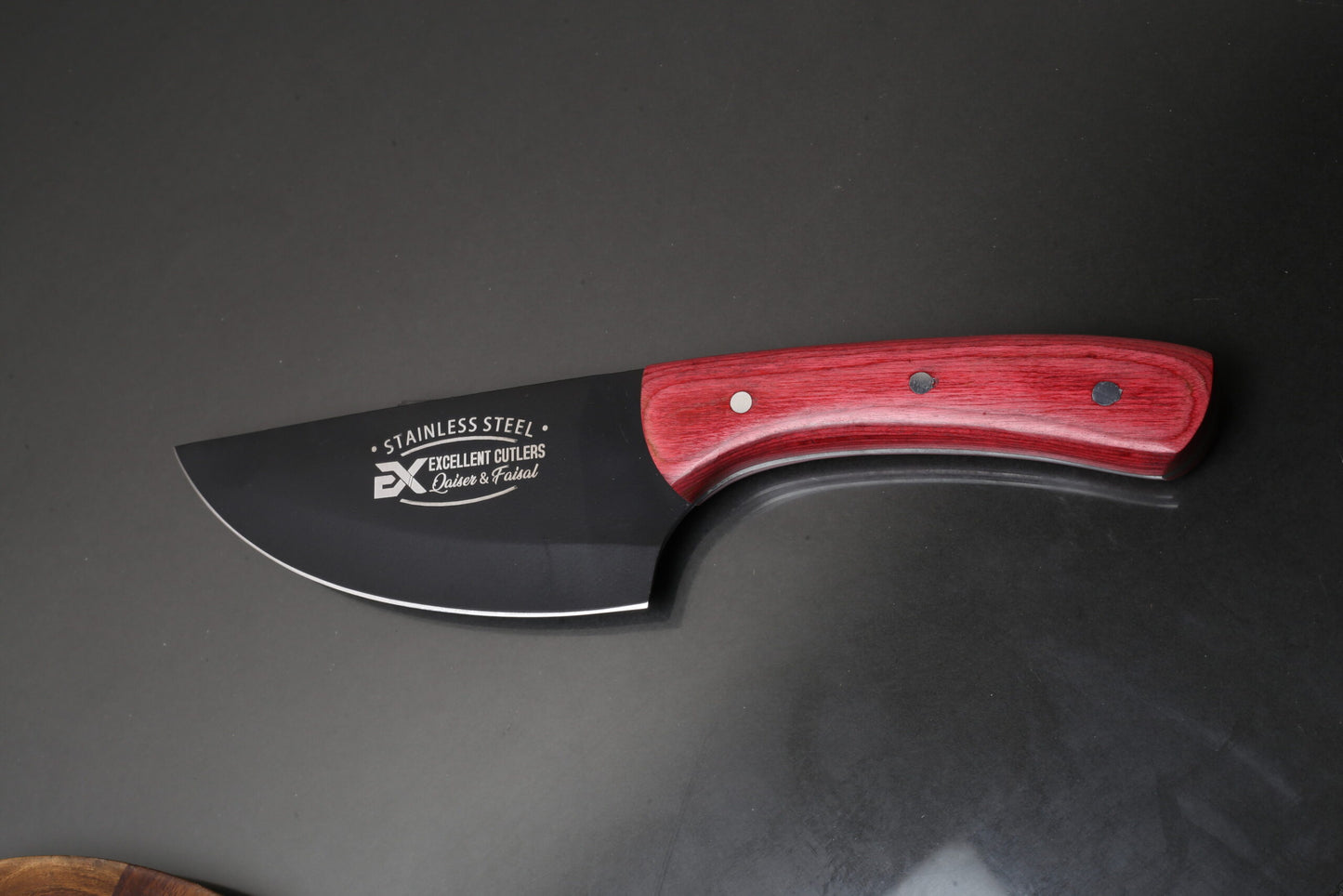 1Pc Excellent Skinner -  Blade High Carbon (1095) With Powder Coating , Handle Color Wood  | Total Length 11.5 inches |