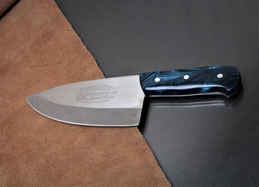 Excellent Cutlers 6" Japanese Stainless Steel Skinner Knife | 4" Resin Handle Pro Hunting & Skinning Blade