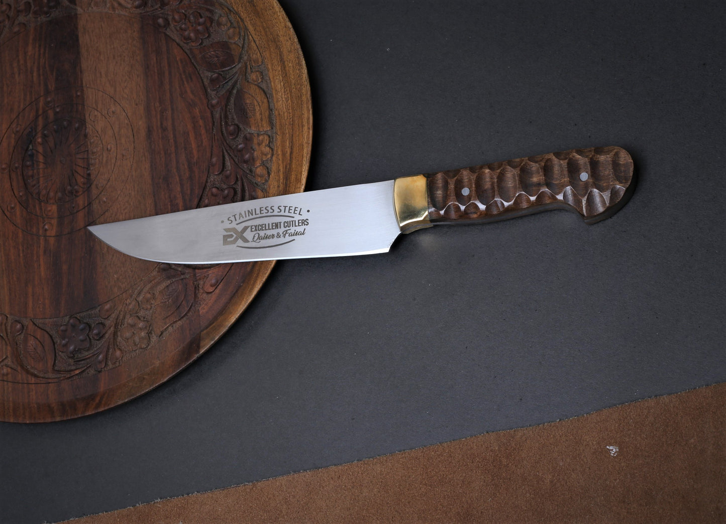 Excellent Premium Knife (Rosewood Edition ) -12c27 Stainless Steel | Total Length 11.1 Inches)