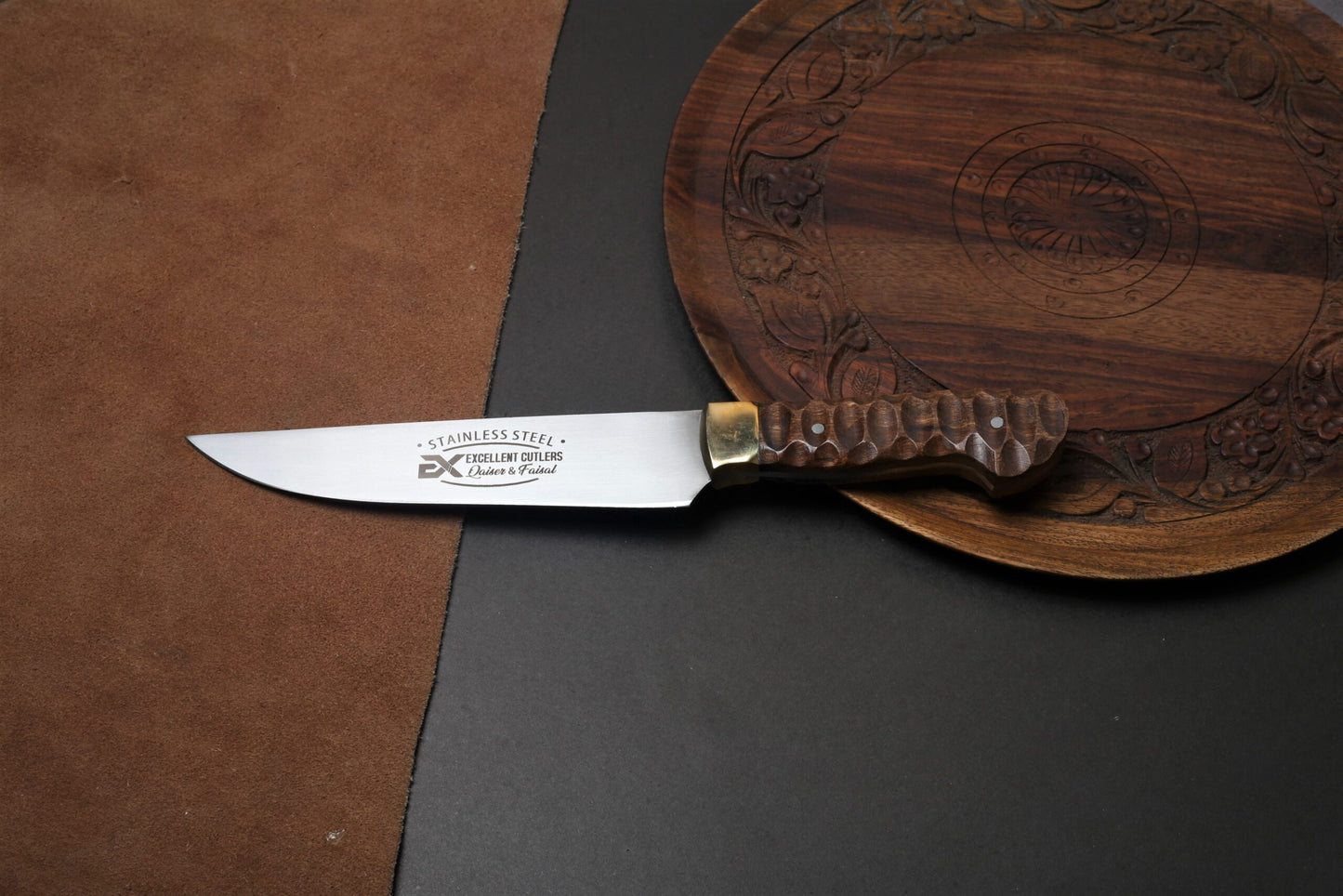 Excellent Premium Knife (Rosewood Edition ) -12c27 Stainless Steel | Total Length 11.1 Inches)