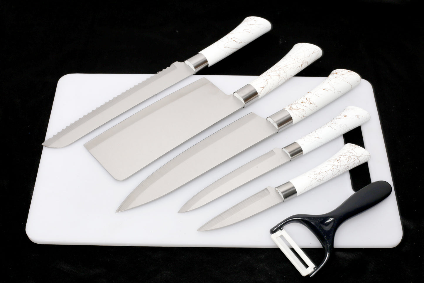 Professional 6-Piece Kitchen Knife Set Wazirabad – White Color –