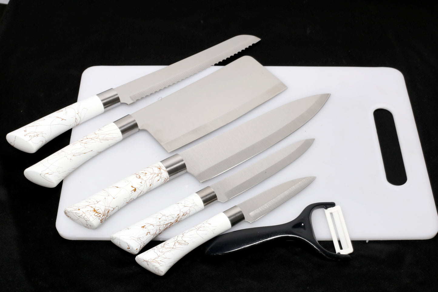 Professional 6-Piece Kitchen Knife Set Wazirabad – White Color –