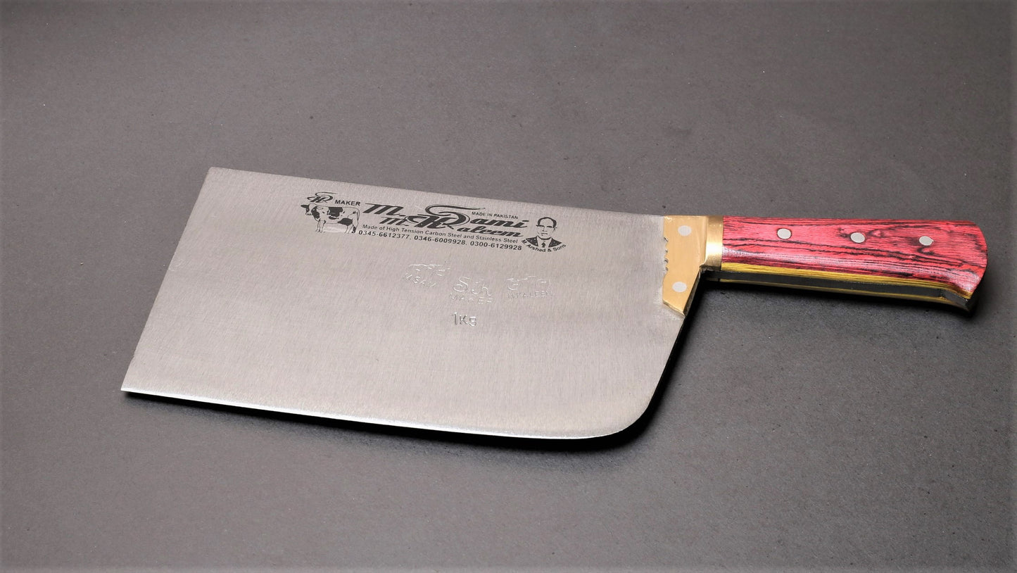 M. Sami & Kaleem Cleaver in 1Kg - High Carbon ( Kamani ) Blade | Total Length 14 Inches |