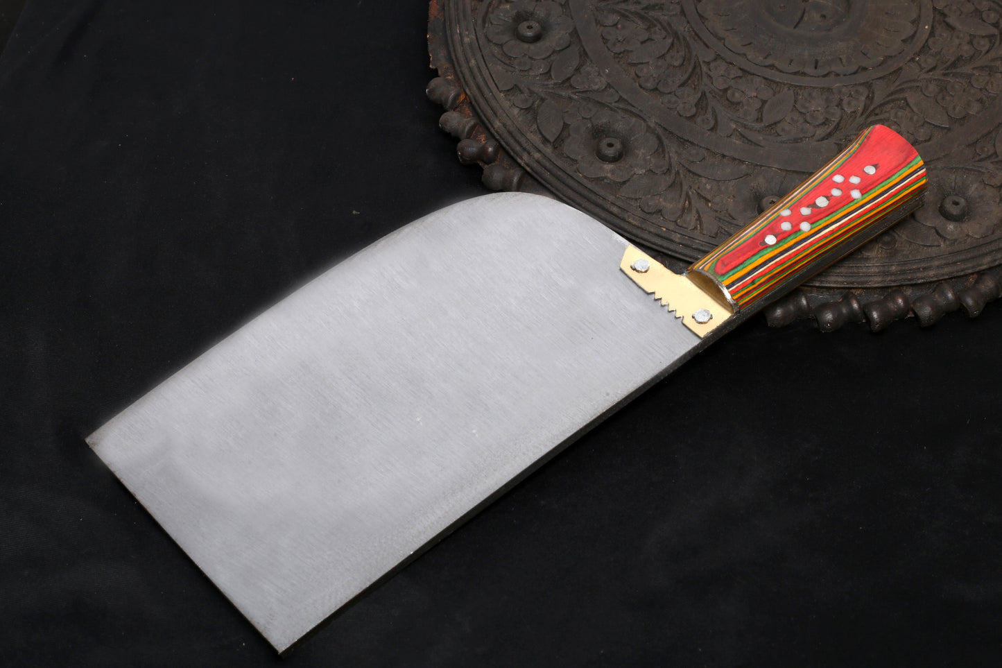 M Sami & Kaleem 1KG/Color Handle, High-Carbon (Kamani) Meat Chopper & Bone Cutter – Premium Cleaver for Butchers in Wazirabad