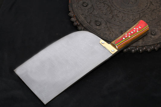 M Sami & Kaleem 1KG/Color Handle, High-Carbon (Kamani) Meat Chopper & Bone Cutter – Premium Cleaver for Butchers in Wazirabad