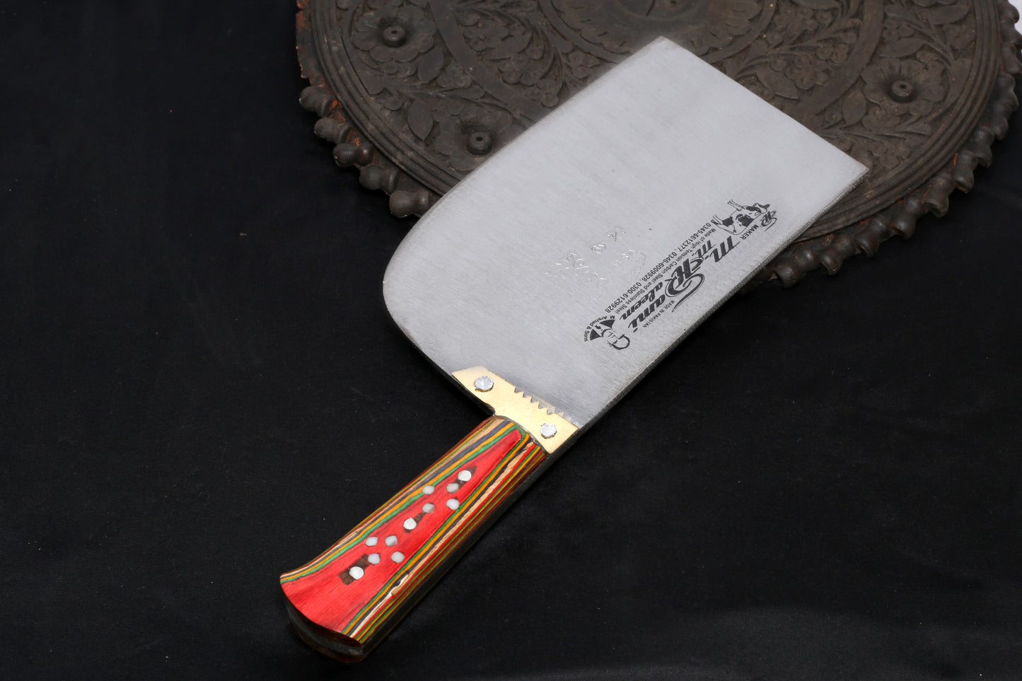 M Sami & Kaleem  1.5 KG/Color Handle, High-Carbon (Kamani) Meat Cleaver – Premium Bone Cutter, Wazirabad, Pakistan