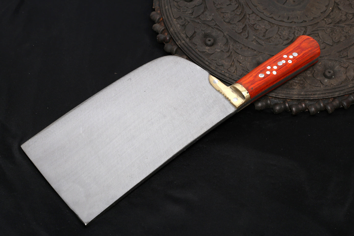Nazir 1.25KG Rangin Cleaver / Thick Brass – High-Carbon Meat Chopper & Bone Cutter  | Buy Online in Pakistan