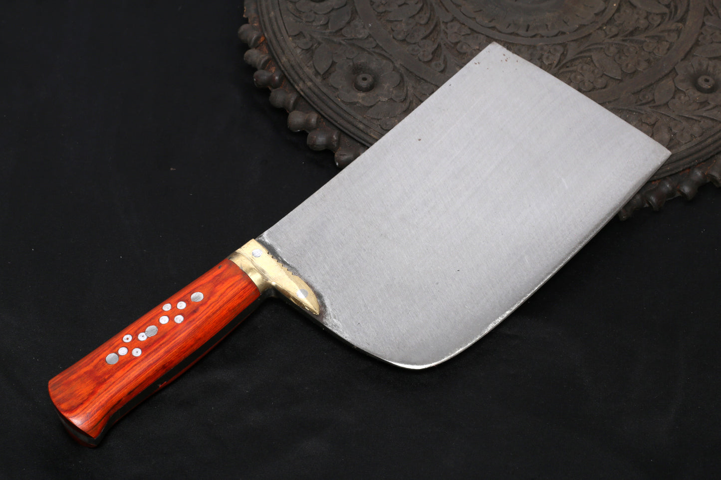 Nazir 1.25KG Rangin Pital Cleaver – High-Carbon Meat Chopper & Bone Cutter  | Buy Online in Pakistan