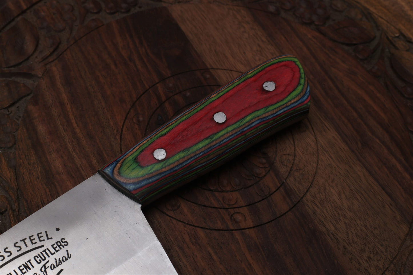 1PC Professional Skinning Knife  6" no 12C27 Stainless Steel Blade | Premium Color wood Handle