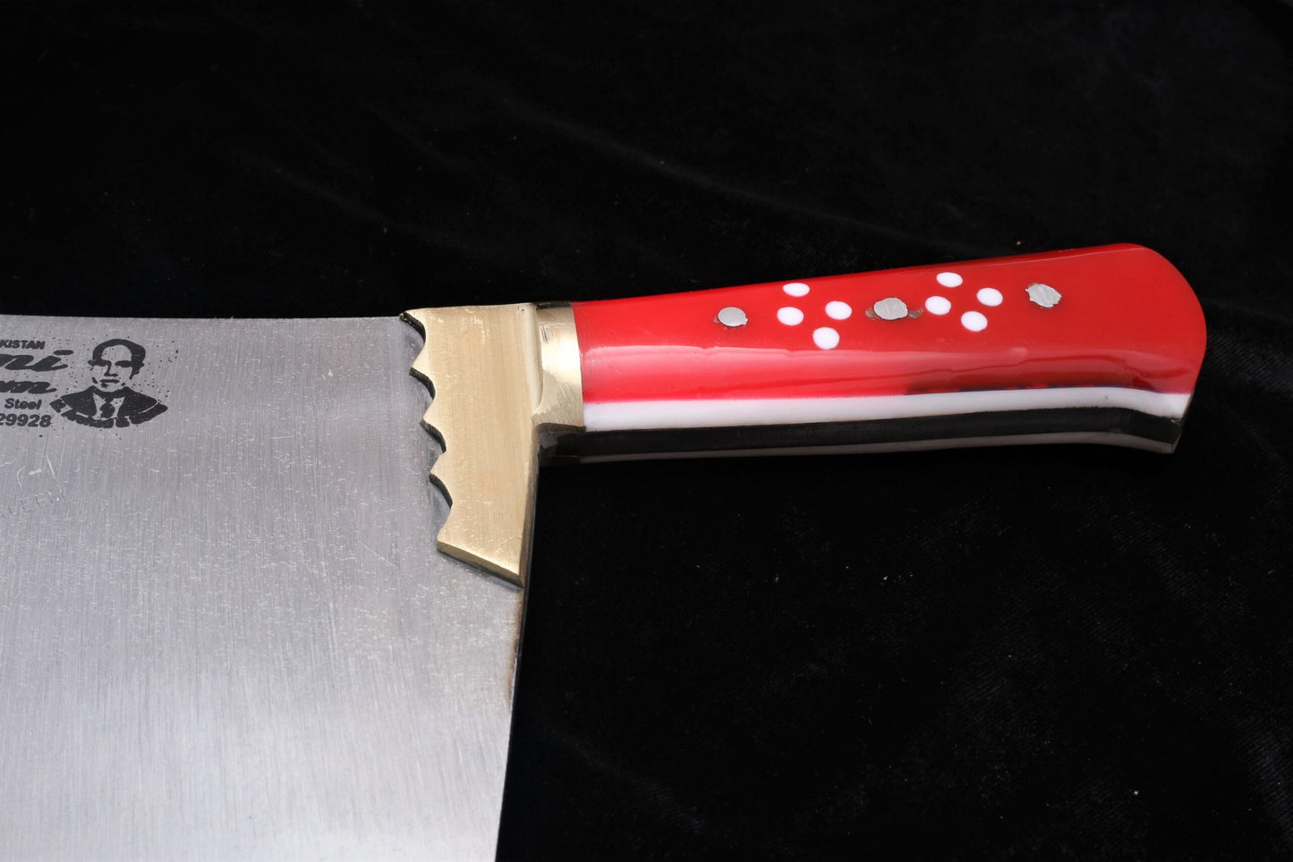 9.5" Professional Handmade Heavy Duty Meat Cleaver | High Carbon Steel Bone Crusher | 1.25kg Butcher Cleaver  with Acrylic & Brass Handle