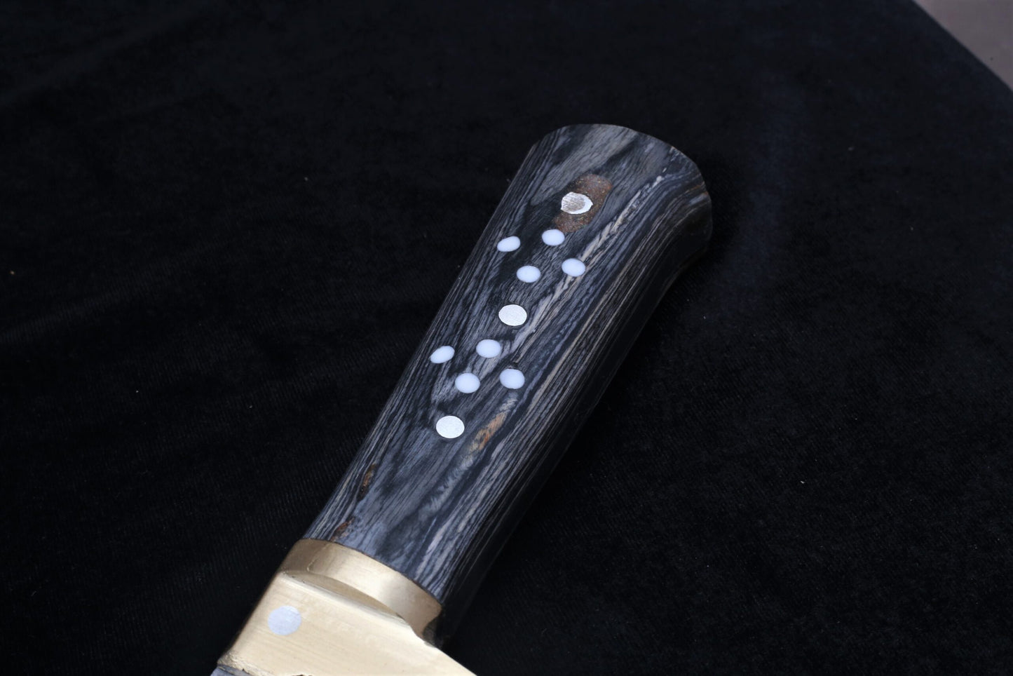 9.5" Mango-Shape Heavy Duty Butcher Cleaver | 1.25kg High Carbon Steel Bone Crusher | Premium Color Wood & Brass Handle | Handmade Meat Cleaver