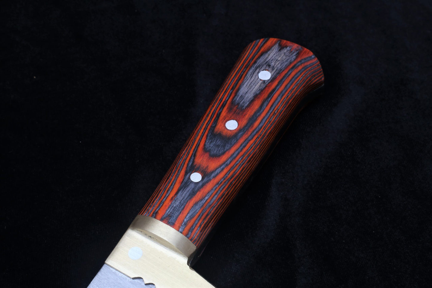 Professional Handmade Heavy Duty Meat Cleaver | High Carbon Steel Bone Crusher | 1Kg Butcher Cleaver with Color wood & Brass Handle