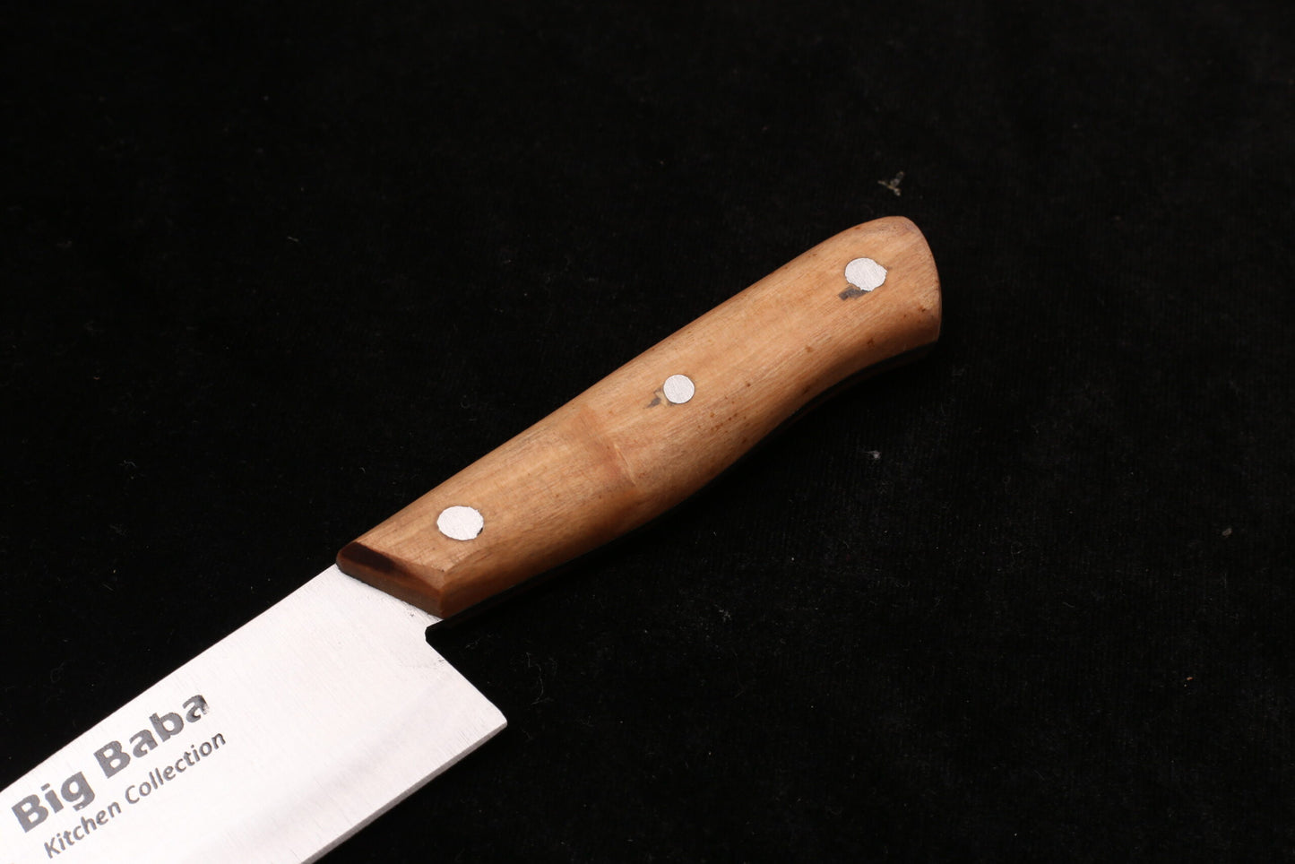 Big Baba Kitchen Knife In 12 Chrome Stainless Steel With Wood Handle