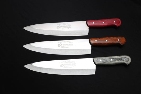 Classic 9.5" Professional Slaughter Knife – Color Wood Handle and 12c27 Stainless steel Blade