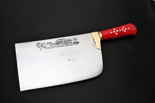 M. Sami & M. Kaleem Heavy Bone Cutter – 1.25 KG High Carbon Steel Blade with Acrylic Handle & Brass Bolster