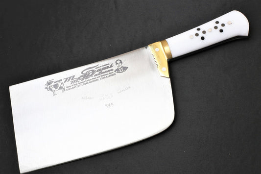 M. Sami & M. Kaleem Heavy Bone Cutter – 1 KG High Carbon Steel Blade with Acrylic Handle & Brass Bolster