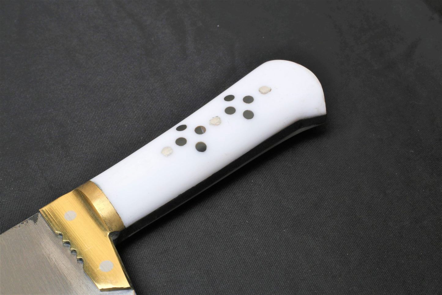 M. Sami & M. Kaleem Heavy Bone Cutter – 1 KG High Carbon Steel Blade with Acrylic Handle & Brass Bolster