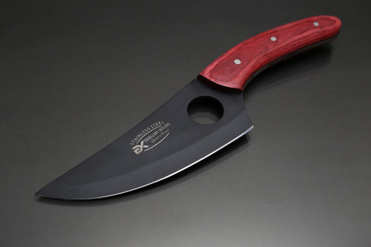 Excellent Cutlers 11" Husk Chef Knife – Powder Coated Blade & Pakkawood Handle