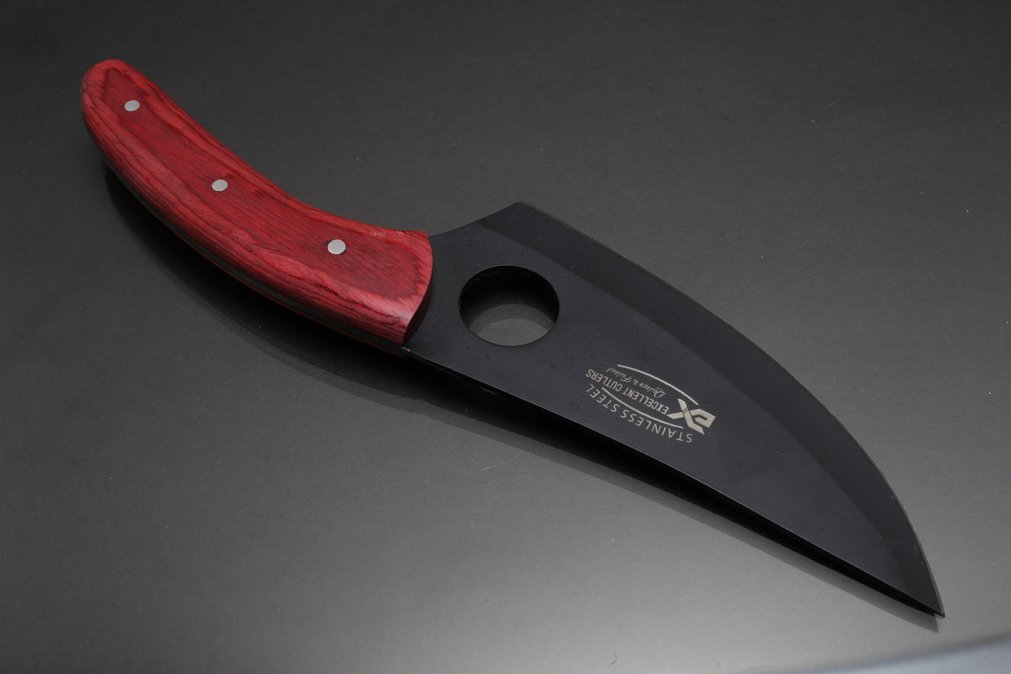 Excellent Cutlers 11" Husk Chef Knife – Powder Coated Blade & Pakkawood Handle
