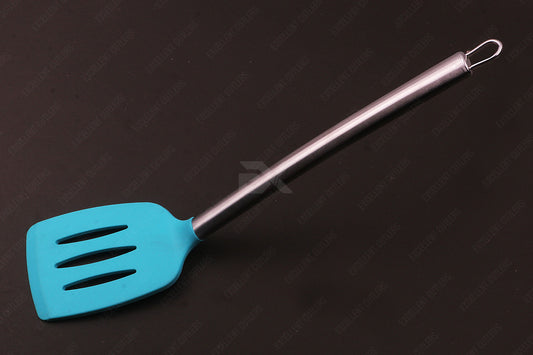 Kitchen Stainless Steel Handle Silicone Slotted Pancake Turner Spatula