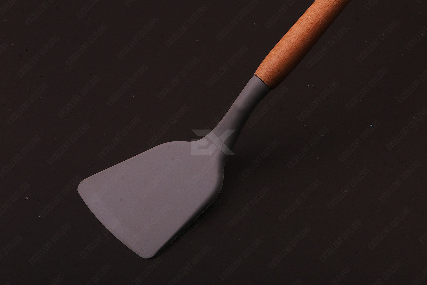 Silicone Shovel Non-Stick Pan Spatula Cooking Shovel with Wood Handle