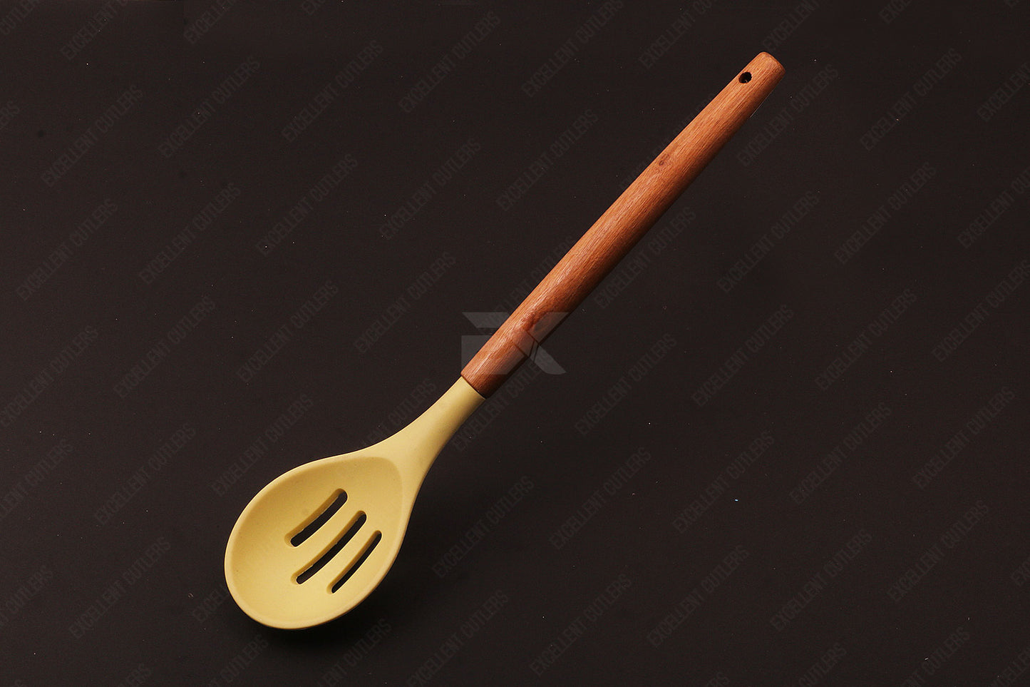 Cooking Slotted Spoon with Wooden Handel
