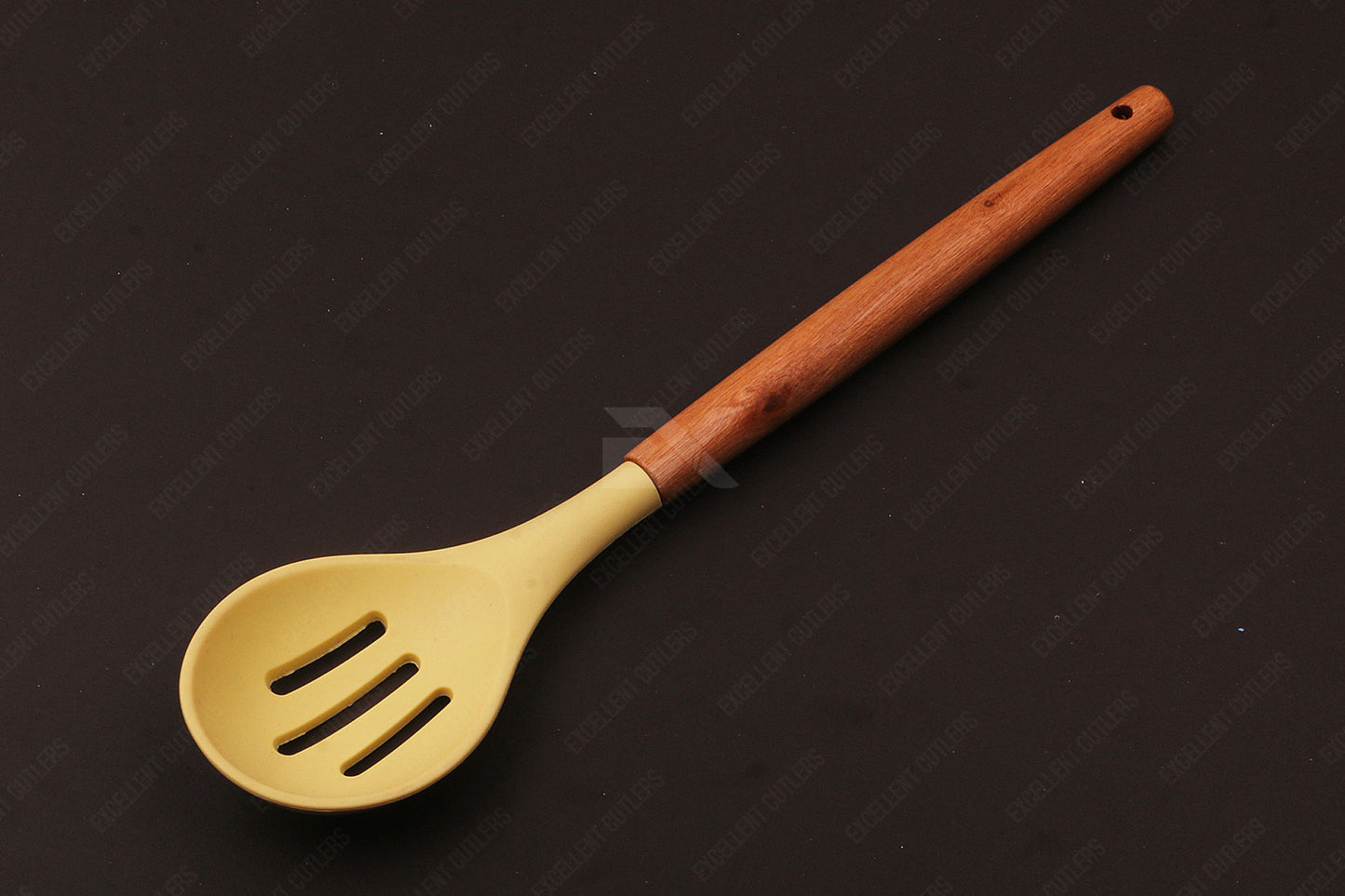 Cooking Slotted Spoon with Wooden Handel
