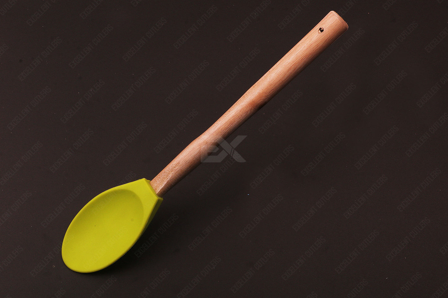 Non Stick Silicon Cooking Spoon with wooden Stick