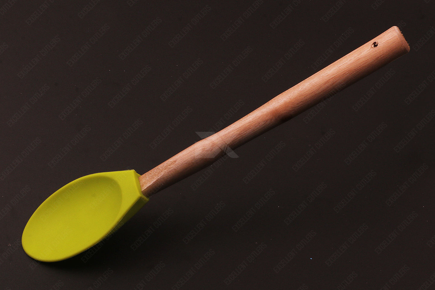 Non Stick Silicon Cooking Spoon with wooden Stick